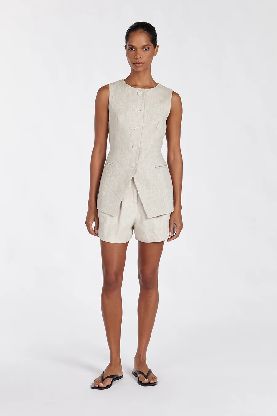 RHYHE NATURAL LINEN SHORT | DISSH