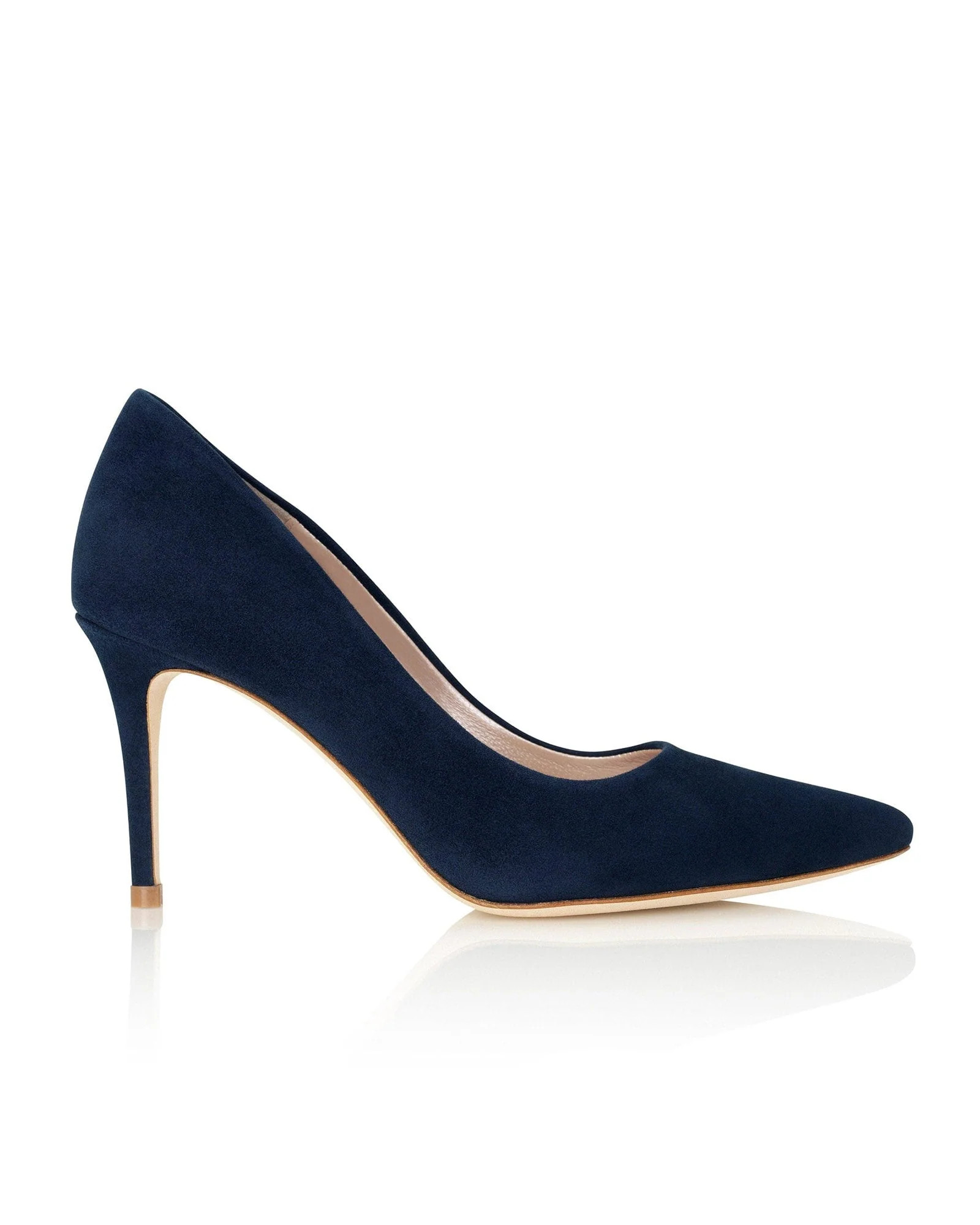 Claudia Navy Suede
			Mid Heel | Emmy London