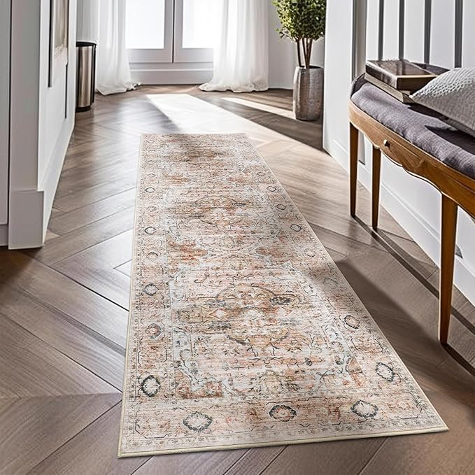 2.6'x8'Non Slip Runner Rugs - Runners for hallways, Kitchen,Entryway,Stain Resistant Washable Rug... | Amazon (US)