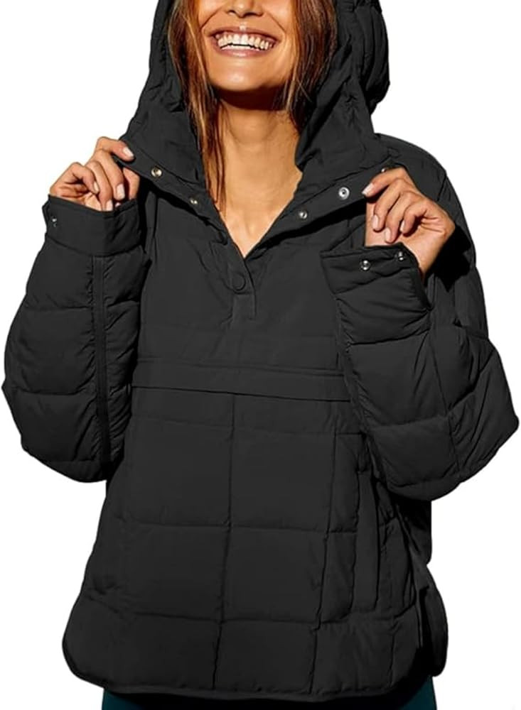 Women's Pullover Puffer Jacket Hooded Oversized Lightweight Quilted Jacket Winter Warm Padded Coa... | Amazon (US)