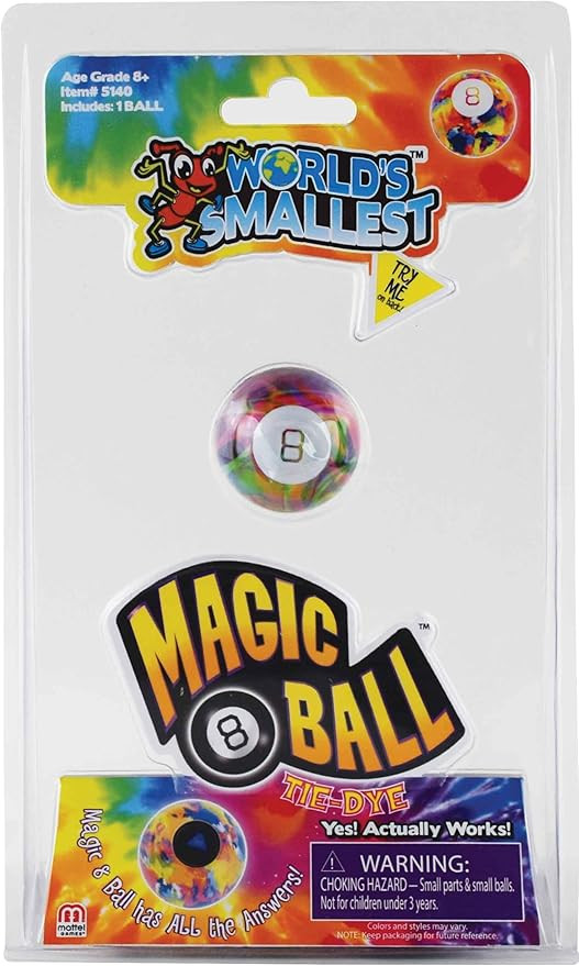 World's Smallest Magic 8 Ball Tie Dye, Multi, Model:5140 | Amazon (US)