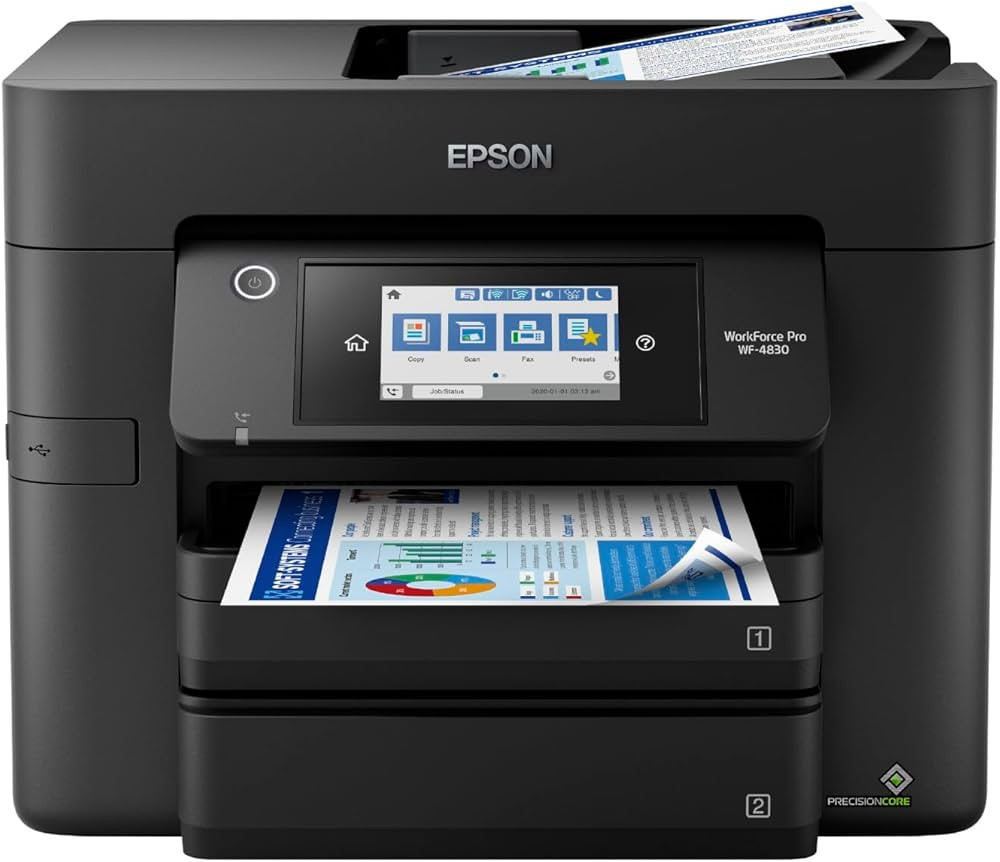 Epson Workforce Pro WF-4830 Wireless All-in-One Printer with Auto 2-Sided Print, Copy, Scan and F... | Amazon (US)