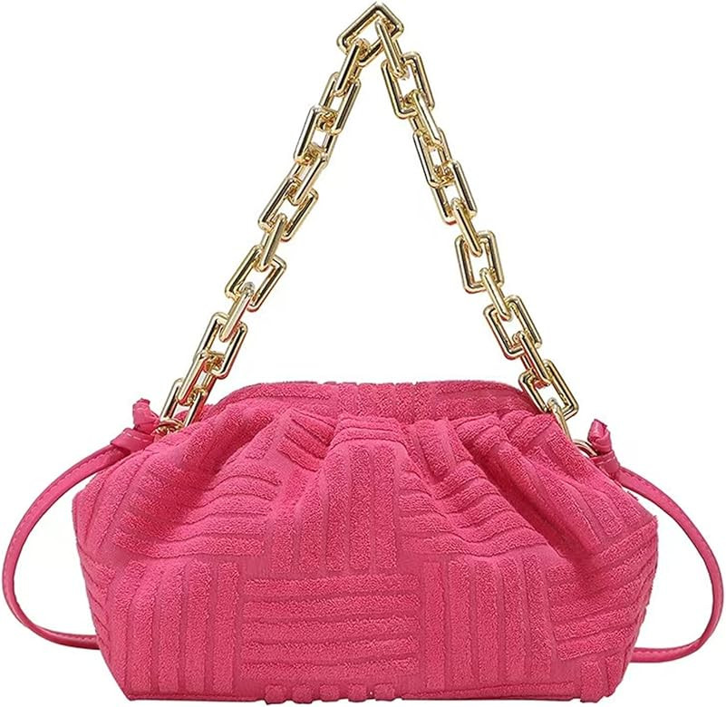 NAARIIAN Dumpling handbag cloud shape shoulder bag casual clutch purse pouch with chunky chain Ja... | Amazon (US)