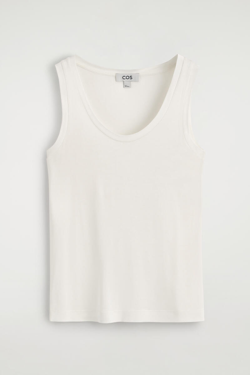 Scoop-Neck Silk-Jersey Tank Top | COS (US)