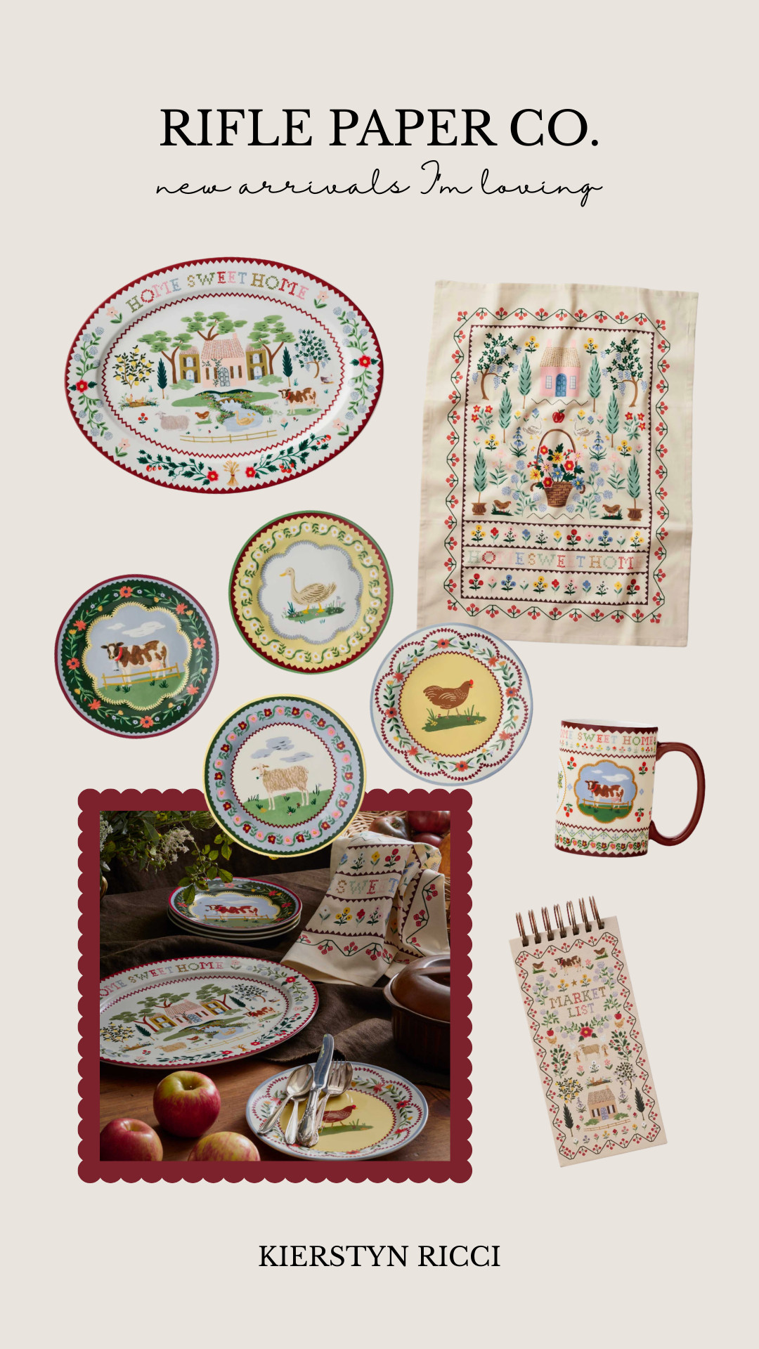 Immediately added these Rifle Paper Co Home Sweet Home finds to my cart. The sweetest cottage kitchen decor and vintage-inspired pieces. 

 #LTKHome
