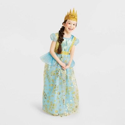 Kids' Elegant Princess Halloween Costume Dress with Crown - Hyde & EEK! Boutique™ | Target