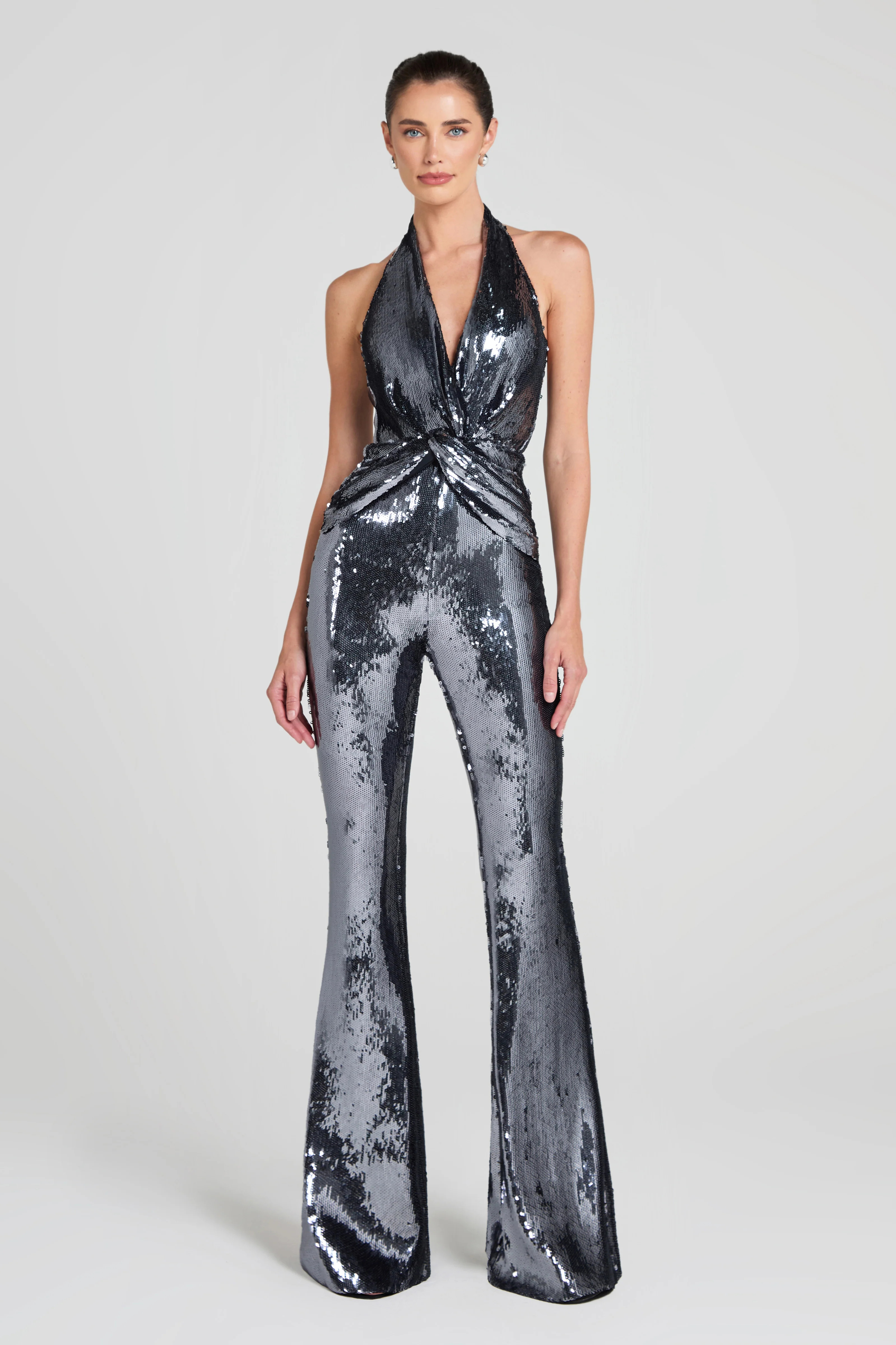 Tianna Silver Jumpsuit | Nadine Merabi