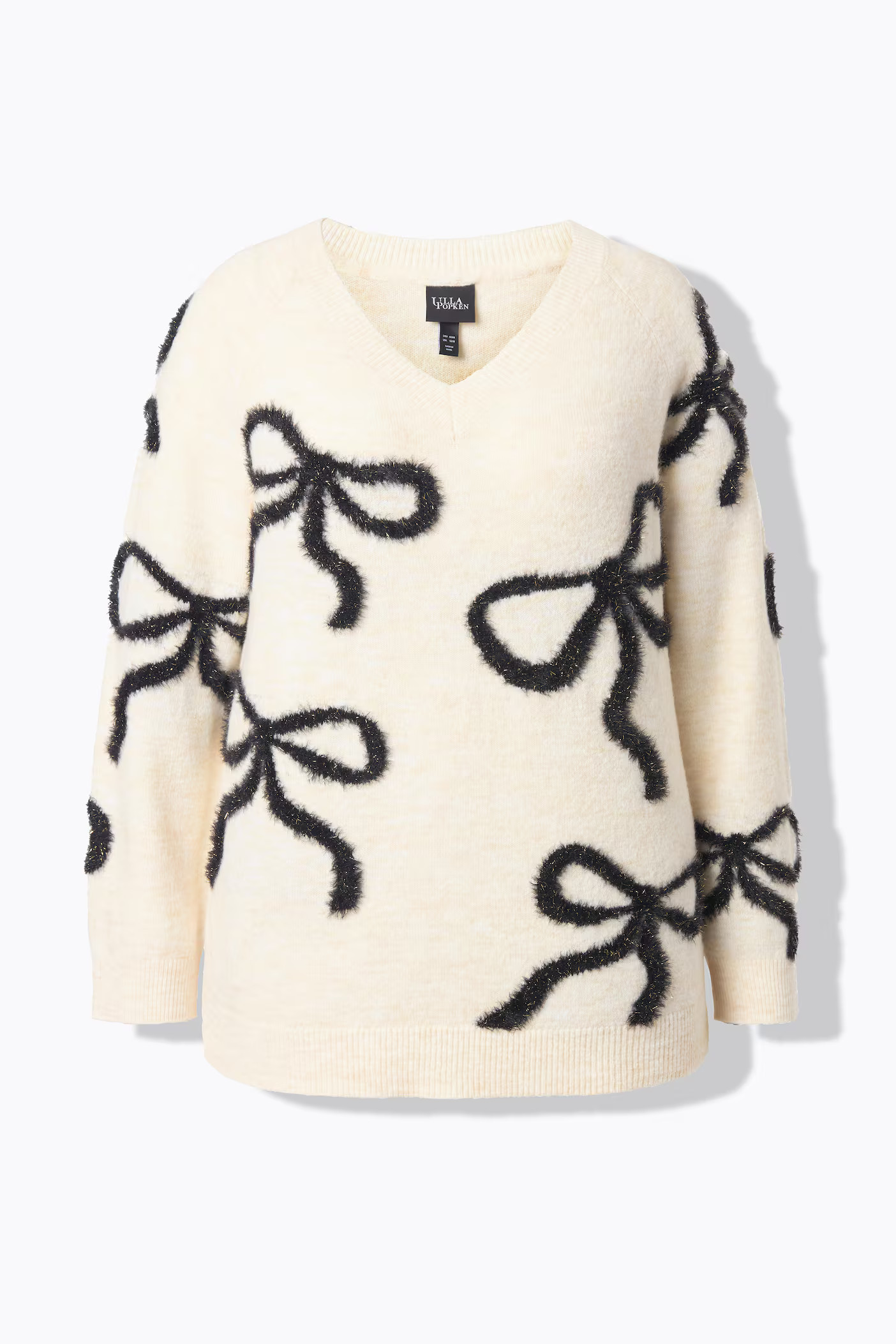 Glitter Bow Sweater | Ulla Popken - US
