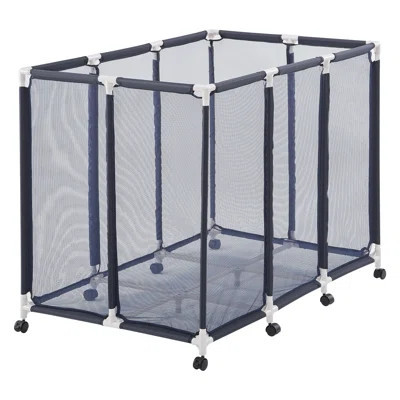 Pool Storage Bin Rolling Pool Float Storage Organizer with Side Pockets & Casters, Heavy Duty Plastic Frame, Poolside Toys Noodles Holder Mesh Basket | Wayfair North America