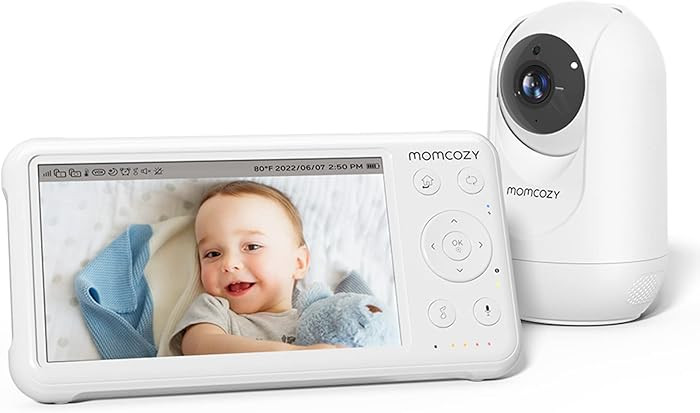 Momcozy Video Baby Monitor, 1080P 5" HD Baby Monitor with Camera & Wall Mount, Infrared Night Vis... | Amazon (US)