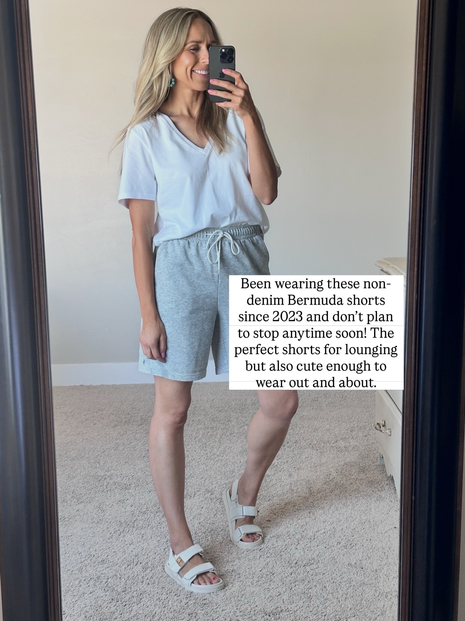 These non denim bermuda shorts are so comfy! 

I am a size small top and 2 or 26 bottoms.

#LTKootd #LTKgrwm #LTKmomlife
