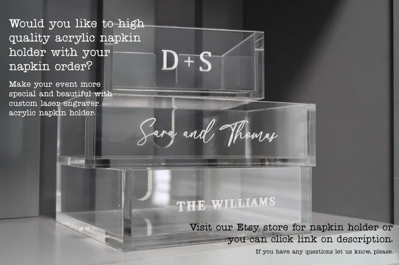 Custom Your Handwriting Napkins, Personalized Hand Writing Memorial, Printed Wedding Cocktail Nap... | Etsy (US)