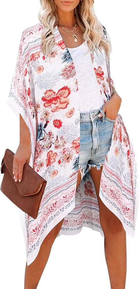 Moss Rose Women Summer Bikini Kimono Bathing Suit Cover Ups for Swimwear | Amazon (US)
