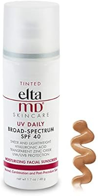 EltaMD UV Daily Tinted Facial Sunscreen Broad-Spectrum SPF 40 for Dry Skin, Dermatologist-Recomme... | Amazon (US)
