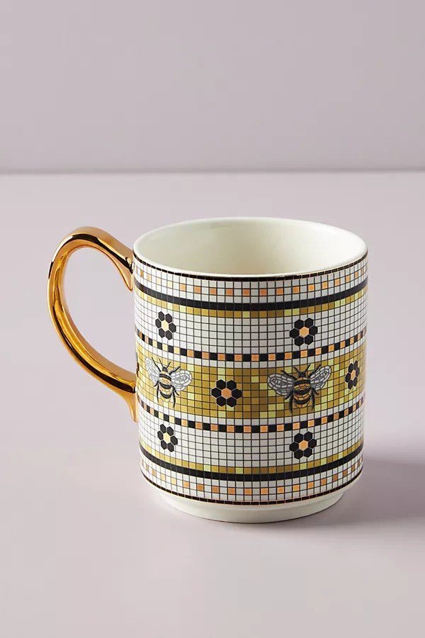 The Bistro Tile Stoneware Mug: Garden Edition | Anthropologie (US)
