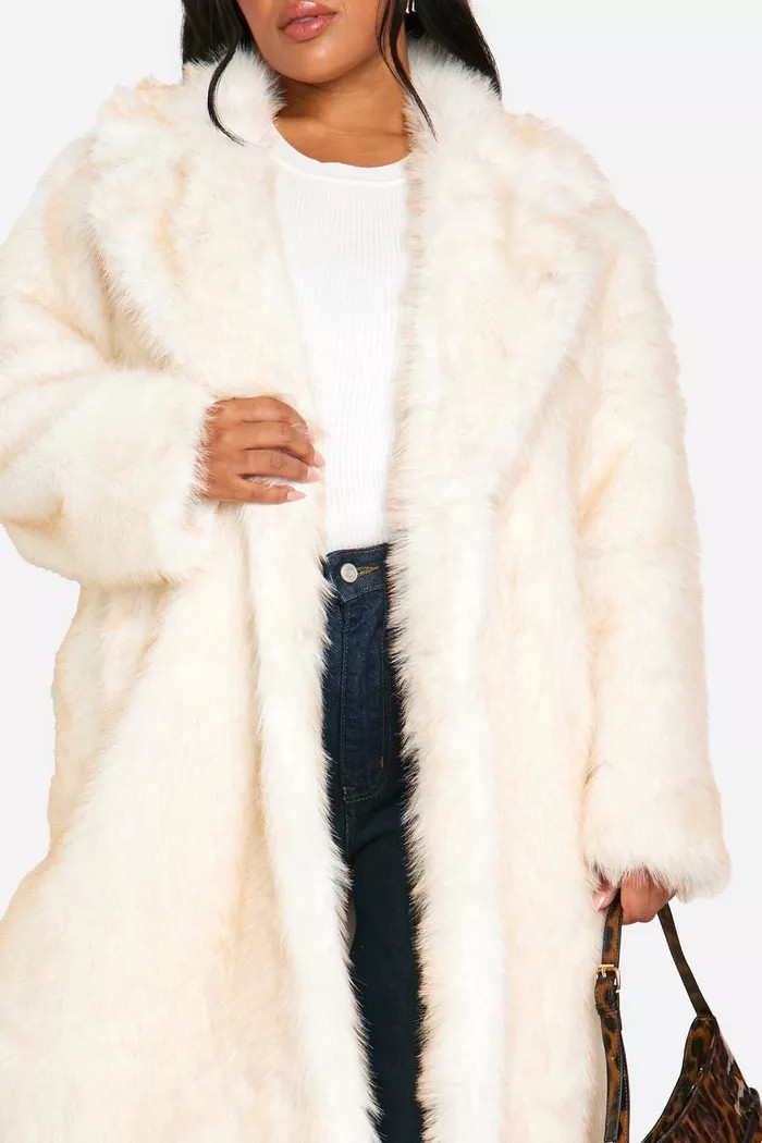 Plus Luxe Two Tone Faux Fur Coat | boohoo (US & Canada)
