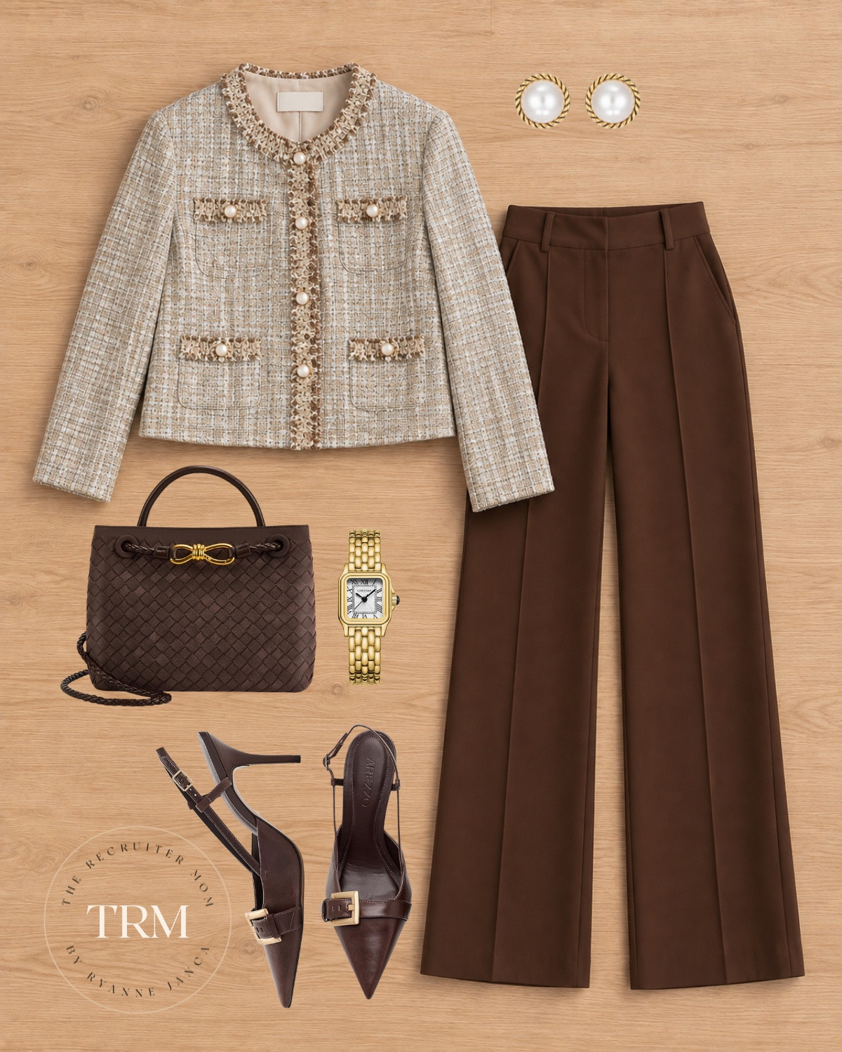 Such a pretty polished fall look! 🤎 Chocolate brown trousers + a tweed jacket with classic accessories would be perfect for work, dinner or any dressier fall plans.

#LTKSeasonal #LTKOver40 #LTKMidsize