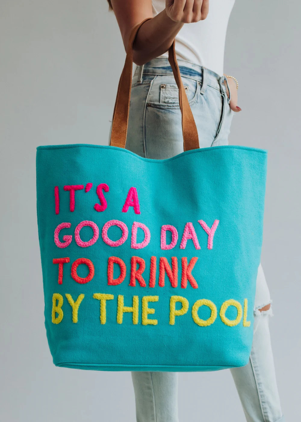 Drink By The Pool Tote - Blue | Panache Accessories