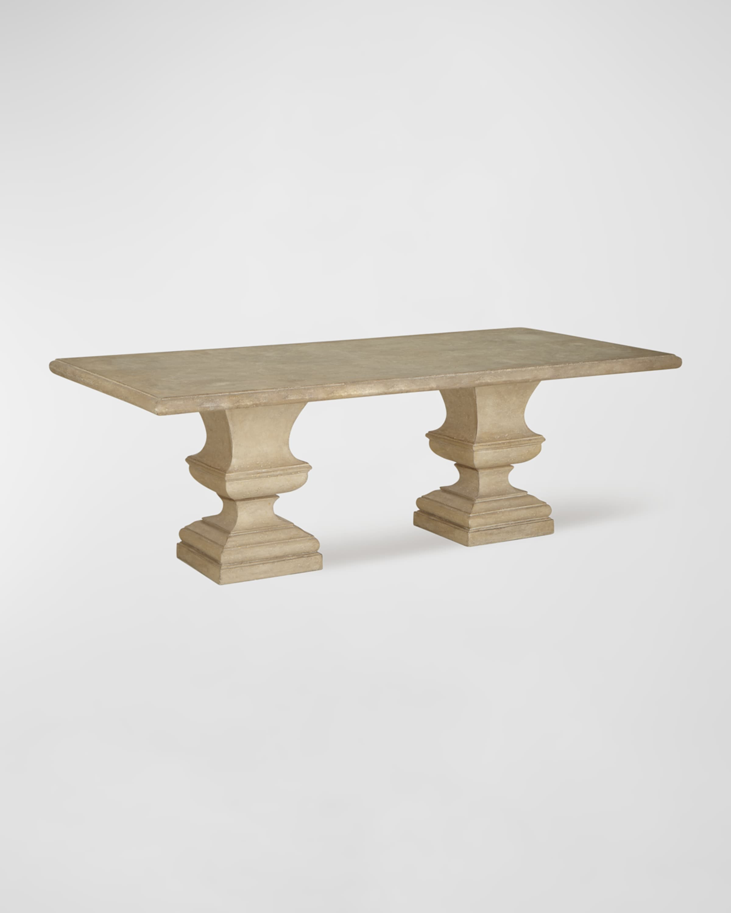 Alexandra Outdoor Double-Urn Pedestal Table | Horchow