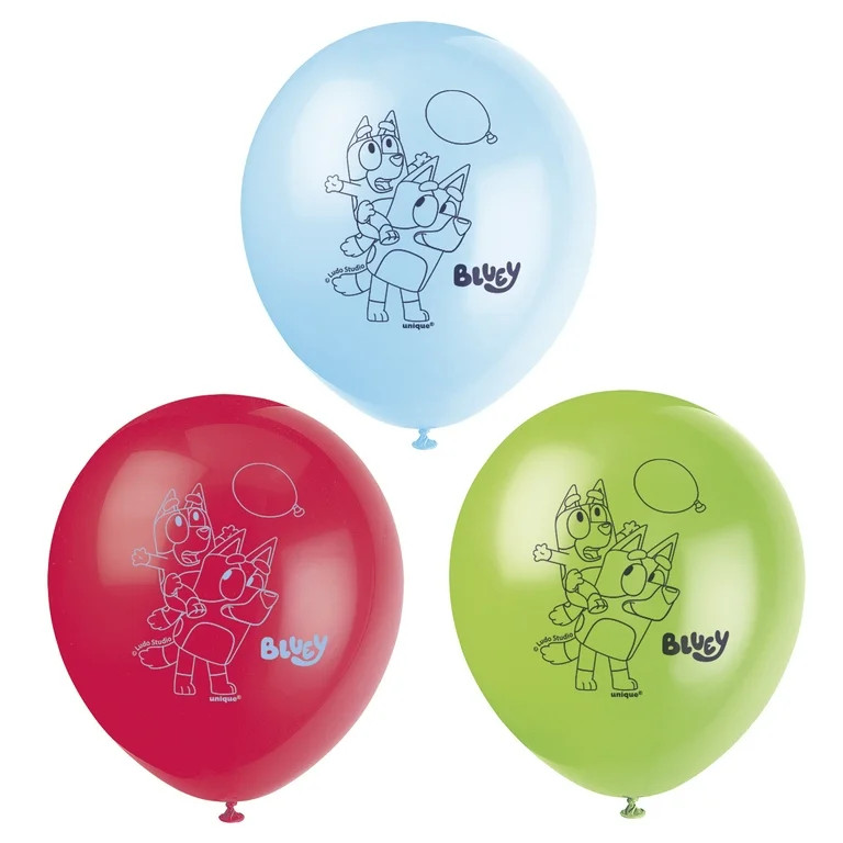 Bluey 8 Ct Latex 12" Balloons Birthday Party | Walmart (US)
