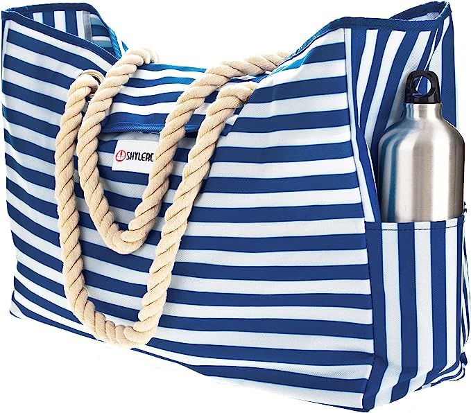 Beach Bag and Pool Bag - 100% Waterproof - Phone Case - Rope Handles - Top Magnet Clasp - Outside... | Amazon (US)