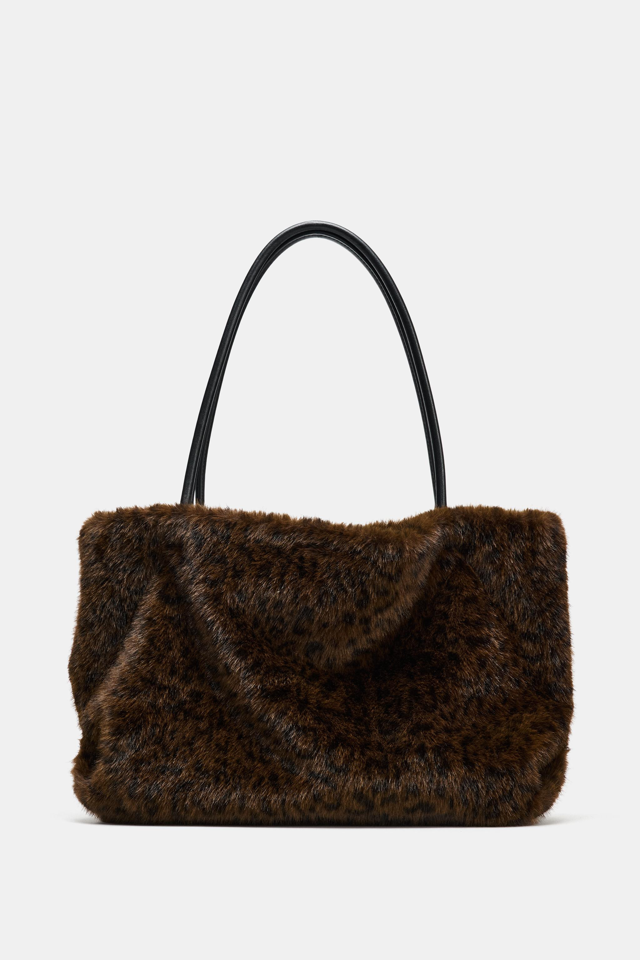 FAUX FUR SHOPPER BAG | Zara US