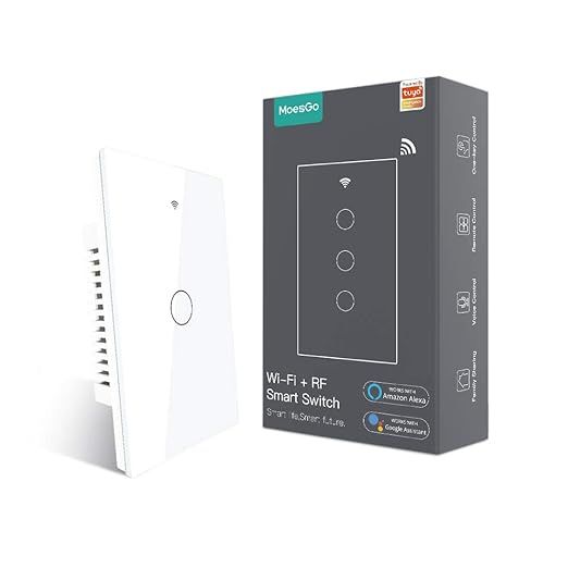 MoesGo WiFi Smart Touch Wall Switch with Single Pole or Multi-Control Association(3 Way), Relay S... | Amazon (US)