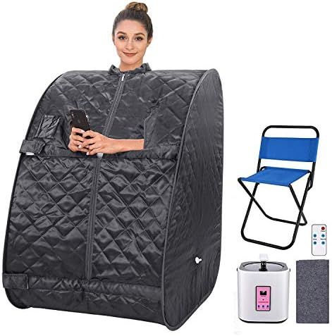 Portable Personal Sauna 2L Home Steam Sauna Tent Folding Indoor Sauna Spa with Remote Control, Ti... | Amazon (US)