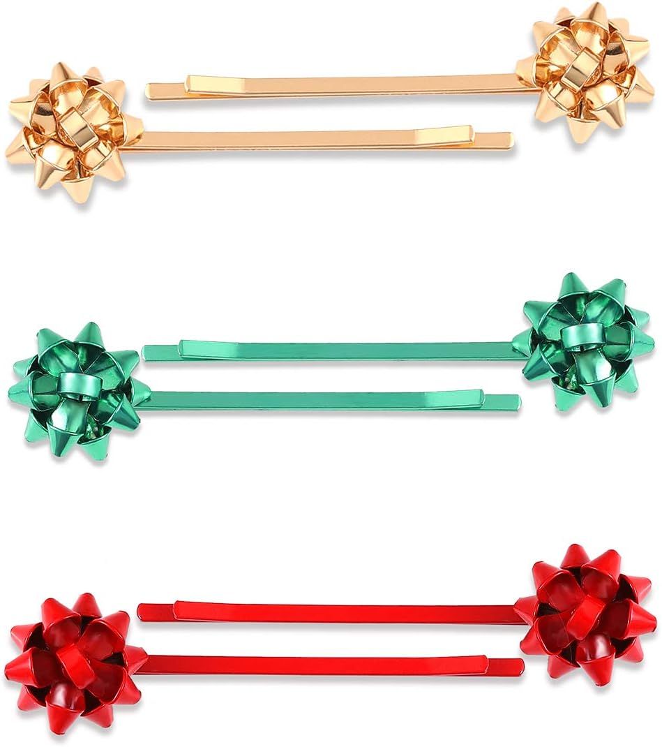 Christmas Bow Hair Clip Hairpin Headdress Hair Bows Alligator Clips For Woman | Amazon (US)