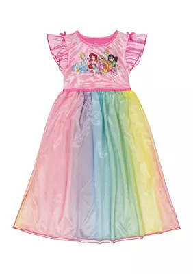 Disney Princess Girls 4-8 Multi Princess Nightgown, 7 | Belk