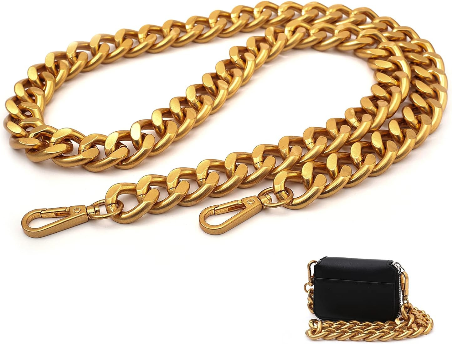 42‘’ Substantial Big Metal Cross-Body Chain Purse Strap Replacement for Mini Wallet,Waist Pac... | Amazon (US)