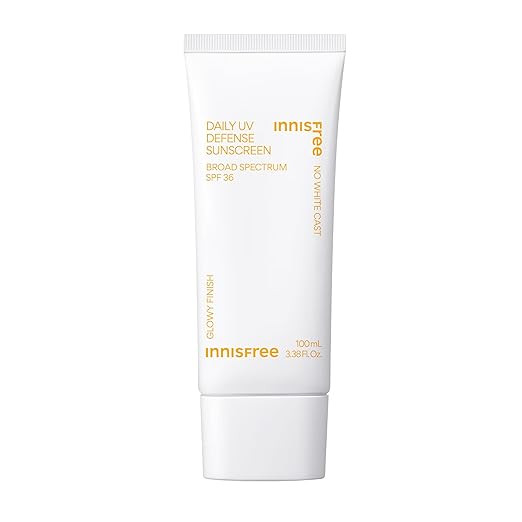 innisfree Daily UV Defense Sunscreen Broad Spectrum SPF 36, Invisible Korean Sunscreen with No Wh... | Amazon (US)