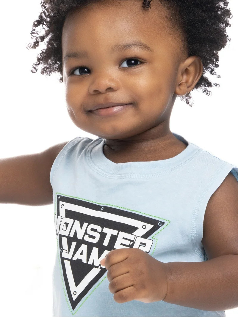 Monster Jam Cars Toddler Boy Tank Top with Front and Back Graphics, Sizes 12M-5T | Walmart (US)