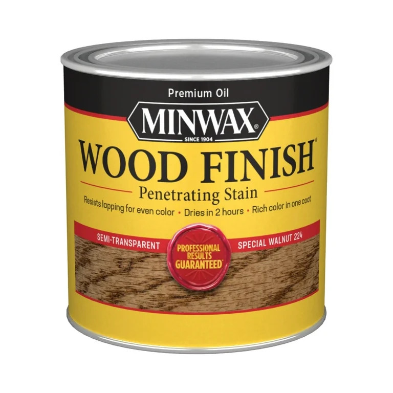 Minwax Wood Finish Penetrating Stain, Special Walnut Oil-Based, 1/2 Pint | Walmart (US)