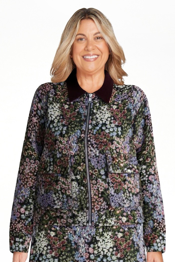 Free Assembly Women's and Women's Plus Cropped Jacquard Utility Jacket, Sizes XS-4X | Walmart (US)
