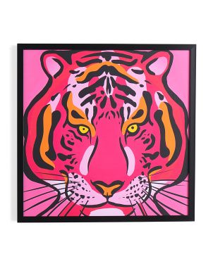 24x24 Pink Tiger Framed Wall Art | Pillows & Decor | Marshalls | Marshalls