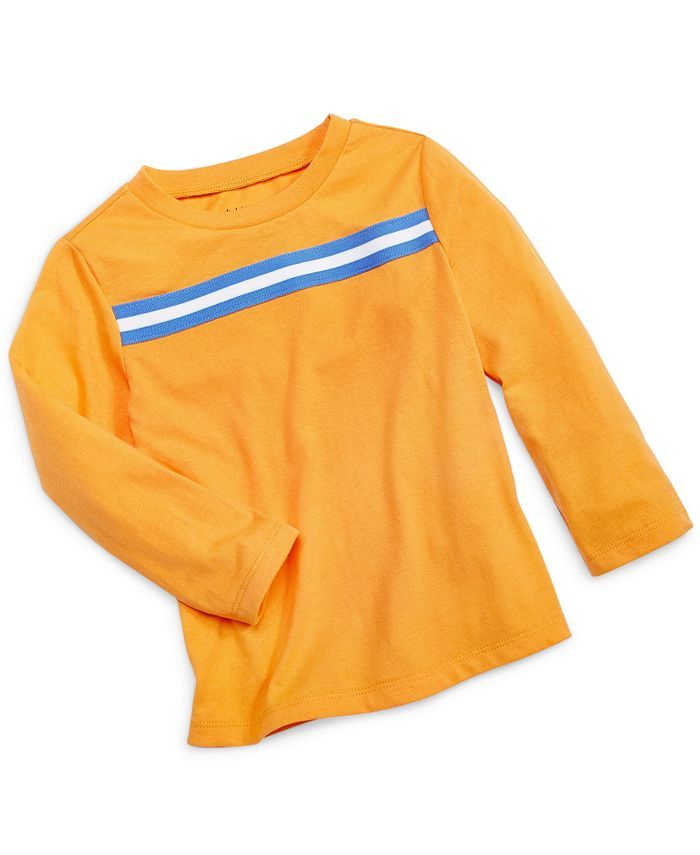 First Impressions Baby Boys Sporty Taped Colorblocked Long-Sleeve T-Shirt, Created for Macy's  & ... | Macys (US)