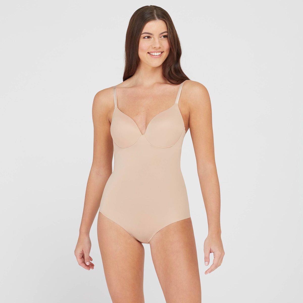 ASSETS BY SPANX Women's Flawless Finish Shaping Micro Low Back Cupped Bodysuit Shapewear | Target
