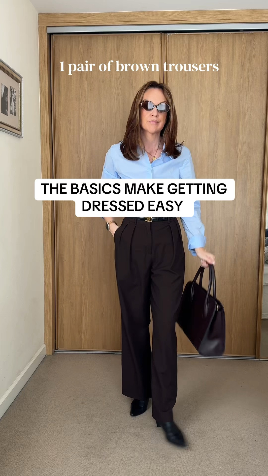 1 pair of brown trousers 

#LTKuk #LTKspring