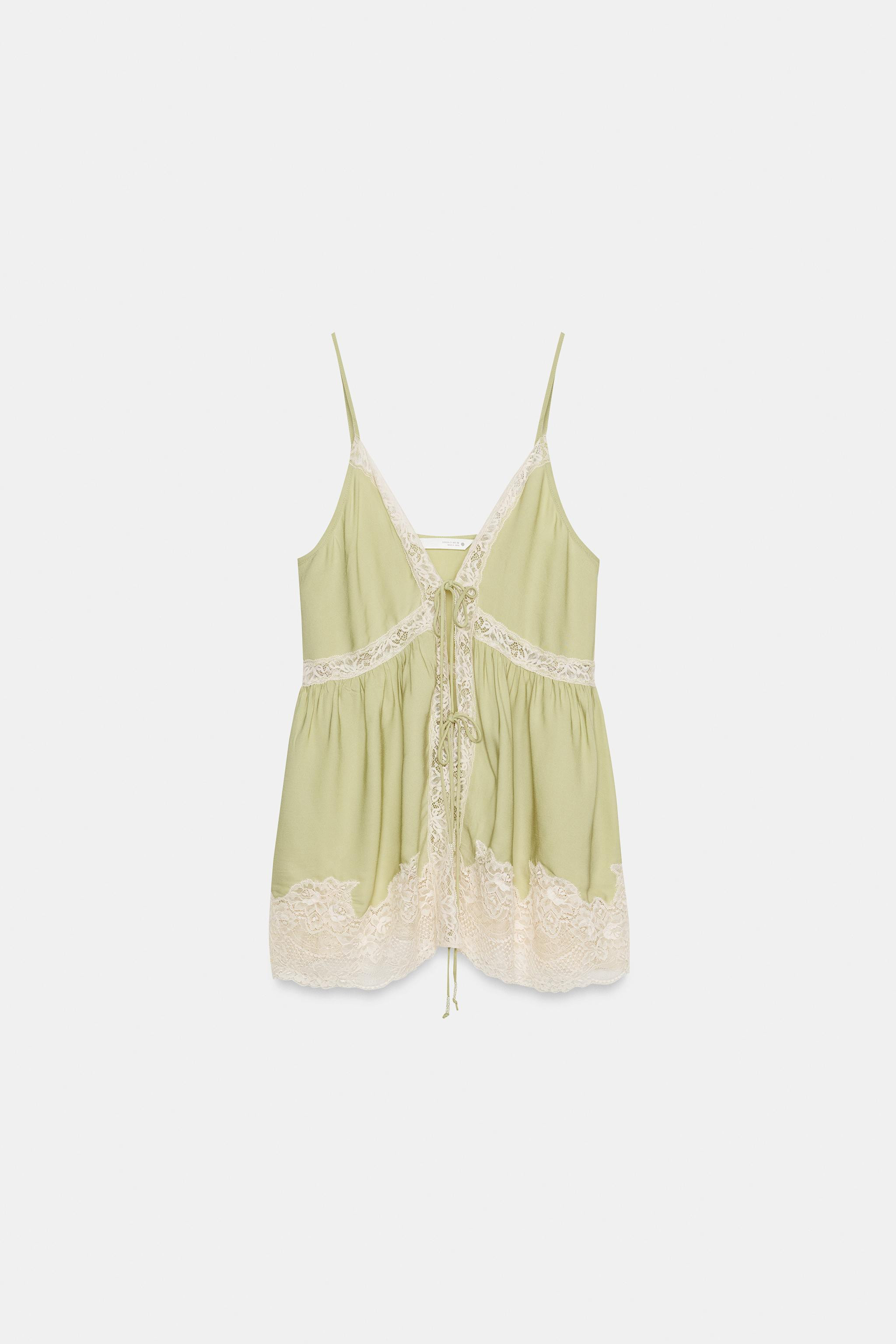 ZW COLLECTION LACE CAMISOLE TOP | Zara UK