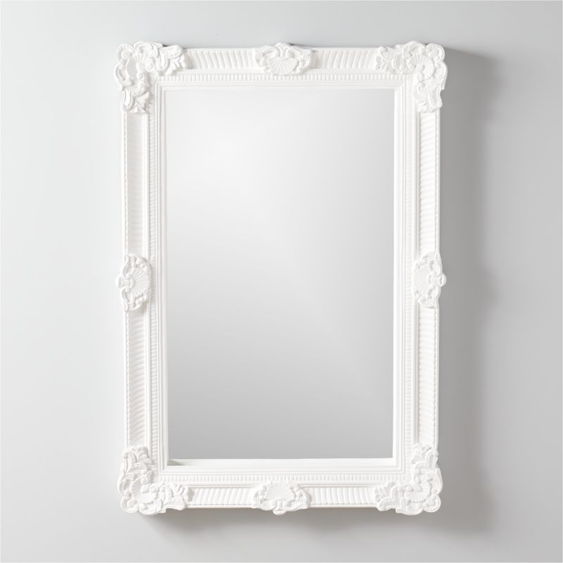 Wessex Carved Wood Rectangular Wall Mirror 33.5"x48.5" | CB2 | CB2