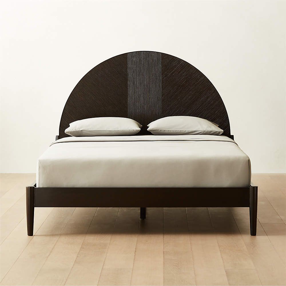 Dewi Black Rattan Queen Bed + Reviews | CB2 | CB2