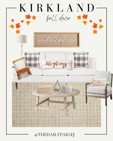 Kirkland has the cutest decor for fall! Currently their fall decor is on sale for 30% off and any other decor is 40% off with code SAVE40. These pumpkin pillows and plaid fall pillows are perfect to creat a festive fall home this season. I also love this neutral thankful sign which is great to keep up into thanksgiving! Not to mention they have fall lanterns and accessories for any room in your home!

Fall decor, lanterns, fall pillows, fall blankets, plaid pillows, plaid blankets, coastal home, fall design, thankful, neutral home decor, furniture on sale, pumpkin spice, pumpkin decor, pumpkins for fall, fall accessories, Kirkland home, fall at Kirkland, harvest sale 

#LTKunder50 #LTKunder100 #LTKSeasonal