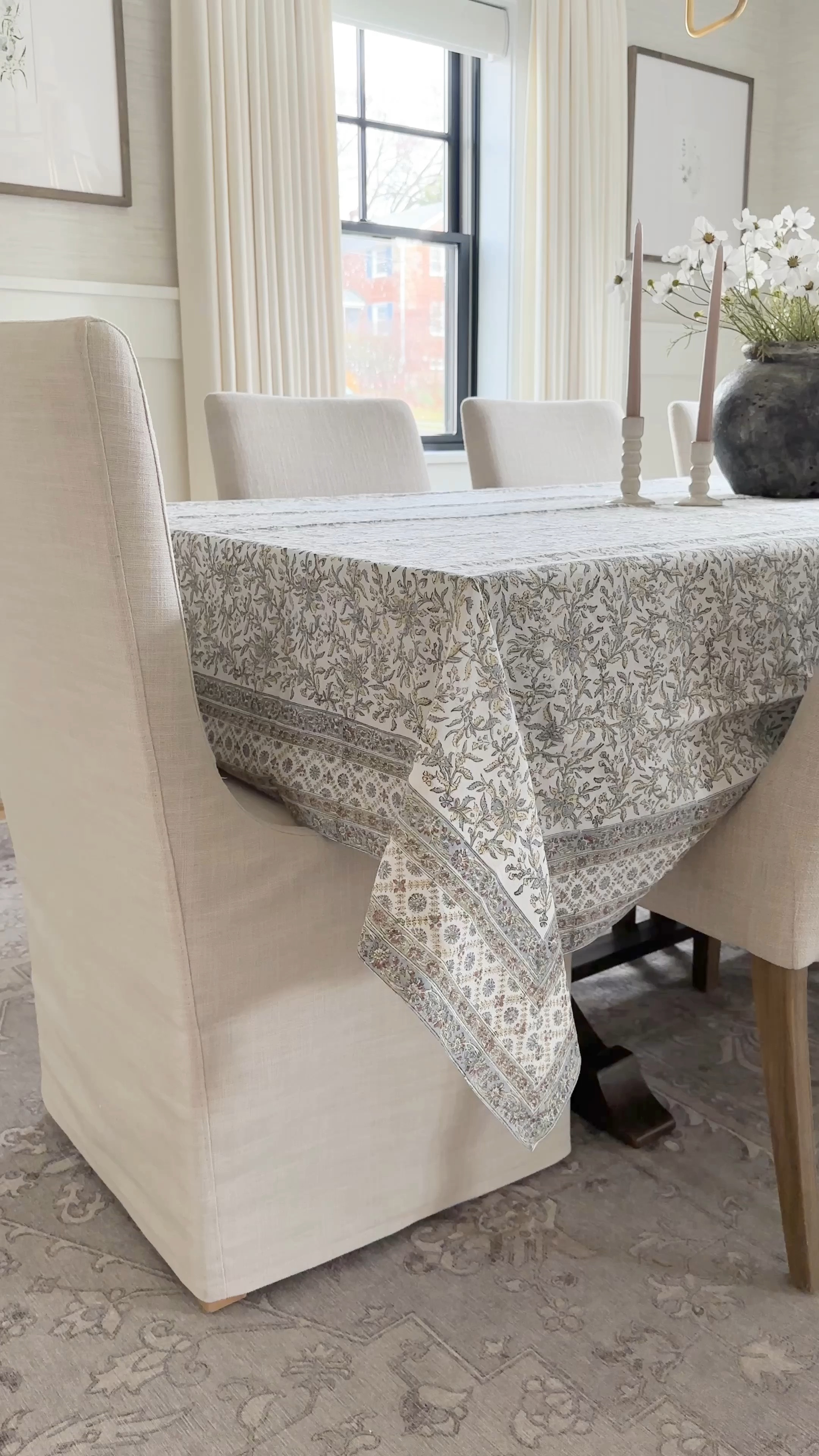 McGee and Co neutral block print tablecloth. 

#LTKFindsUnder100 #LTKHome #LTKStyleTip