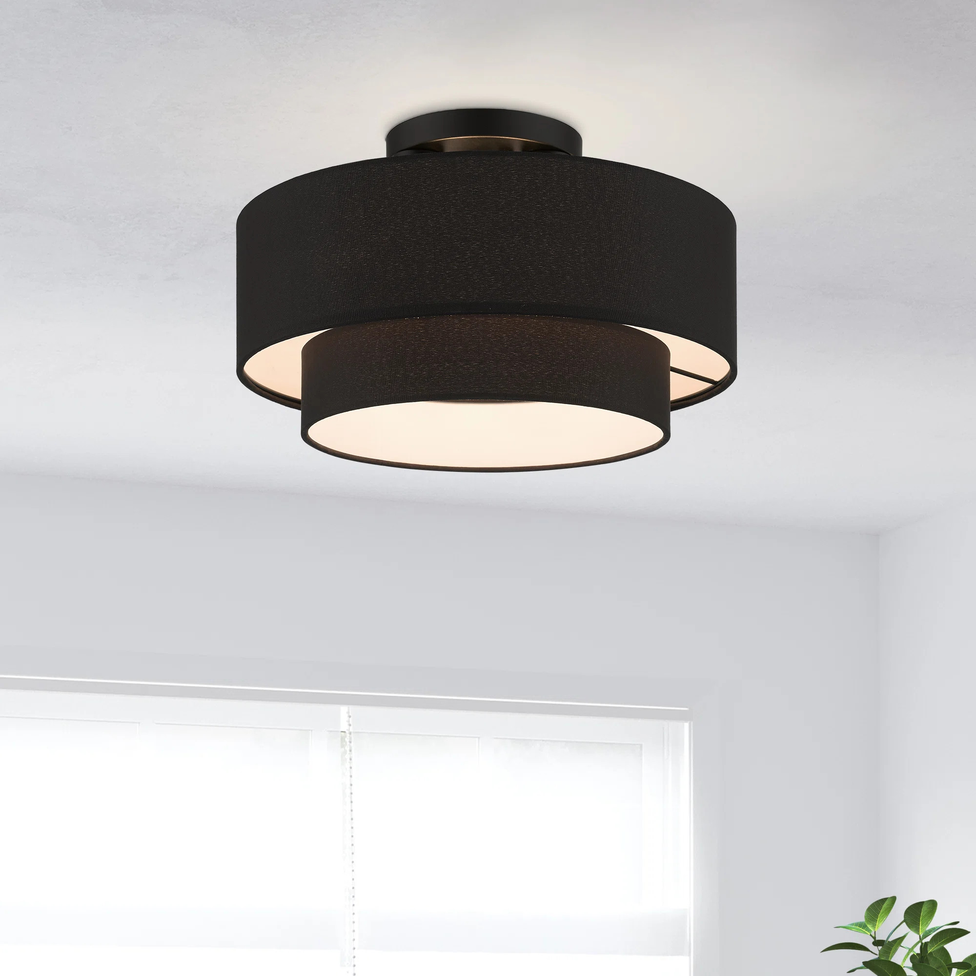 Bhagipuri Linen Blend Semi Flush Mount | Wayfair North America