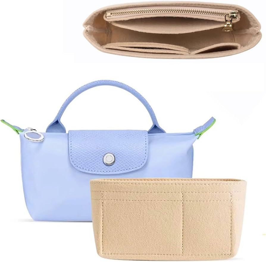 Felt Purse Organizer Insert Compatible with Longchamp Le Pliage Mini Original/Green Pouch and Mor... | Amazon (US)