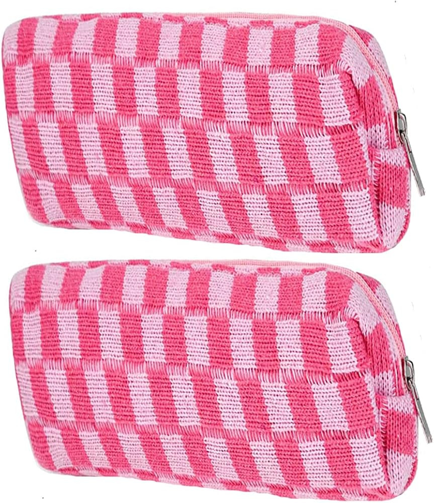 2 Pcs Cosmetic Bags for Women Makeup Bag Purse Travel Toiletry Zipper Storage Pencil Pouch Make u... | Amazon (US)