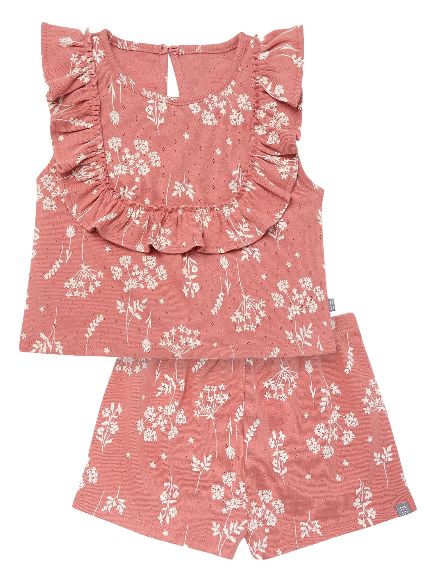 Modern Moments Toddler Girl Eyelet Ruffle Short Set, 2-Piece, Sizes 12M-5T | Walmart (US)