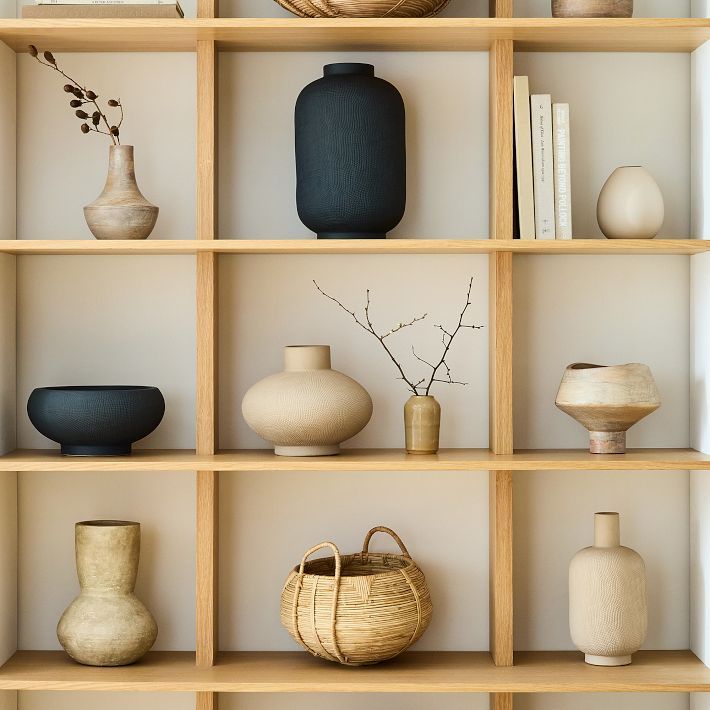 Combed Ceramic Vases | West Elm (US)