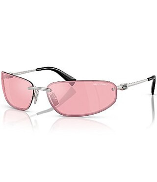 Miu Miu Women's MU A50S68-Z 69mm Oval Gradient Mirrored Sunglasses - Silver/Pink Mirror Lilac | Dillard's
